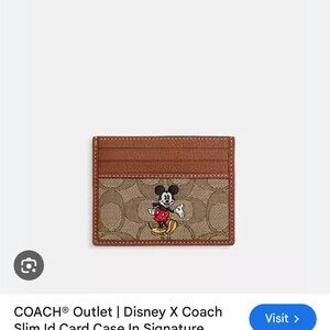 ISO Coach Brown Mickey Mouse Card Holder